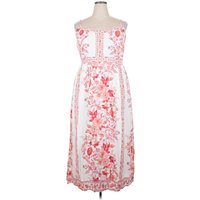 City Chic Cocktail Dress: White Floral Pattern Dresses - Used - Size Plus