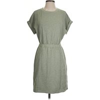 Lou & Grey Casual Dress - Popover: Green Solid Pattern Dresses - Used - Size X