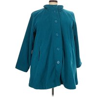 Woman Within Coat: Teal Jackets & Outerwear - Size