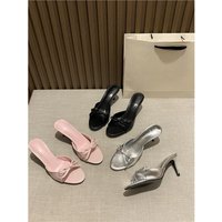 Women's Elegant Bow Detail Pointed Toe High Heel Sandals - Versatile Slip-On Dress Shoes For Casual & Formal Wear In Black, Pink & Silver
