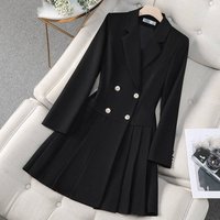 Women's Clothing Design Black Dress Female Early Autumn New High End Temperament Dress