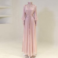 Elegant Long-Sleeve Ruffle Hem Dress For Women Flowy Maxi Dress With D Texture Multiple Colors & Sizes​