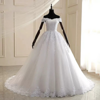 women's Bride's One Shoulder Main Wedding Dress New Large Size White Slim Wedding Dress Wedding Dress Wholesale