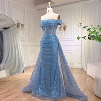 Women's Clothing One Shoulder Fishtail Long Skirt Light Luxury Temperament Host Beaded Sequin Dress