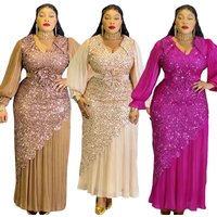 V-Neck Long Sleeve Bodycon Dress Elegant Slim Fit Party Dress, Women's Formal Cocktail Gown For Evening Events