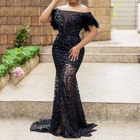 Women’s Clothing Women's Dress One Shoulder Sequin Slim Hip Mermaid Evening Dress
