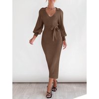 ​​Floral Print Turtleneck Sweater Dress Long-Sleeve Knit Dress Polyester-Nylon Blend, Boho Chic, FallWinter Staple​