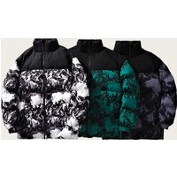 ​Unisex Stand Collar Quilted Jacket - Winter Windproof Lightweight Padded Coat With Side Pockets WhiteGreyGreen​