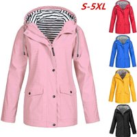 Autumn Womens Coat Waterproof Raincoat Fashion Ladies Outdoor Wind Rain Forest Jacket Coat Rainy