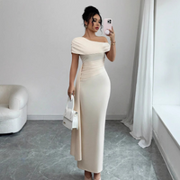 Summer Women's Sleeveless Backless Bodycon Dress - High Waist Sexy Slit Long Dress For Night Out, Party, Club