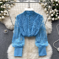 Women's Clothing Vintage Style Gauze Embroidery Design Temperament Blouse