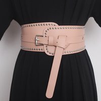 Wide belt for women, dress, shirt, waist decoration, purple pink summer belt, fashionable and versatile