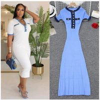 Washed Denim & Knit Contrast Sleeveless Dress Trendy Casual Women’s Dress With Pockets