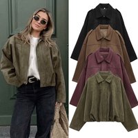 Oversized Bomber Jacket Batwing Sleeves & Soft Suede-Like Texture S-L Streetwear Zip-Up Coat For Women​