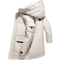 Unisex Winter Thermal Workwear Jacket Thickened Hooded Coat, Streetwear Style, All-Season Windproof BlackBeigeBlueYellow
