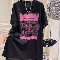 Women's Clothing Casual Fashion Lace Splicing Medium Long T Shirt Dress