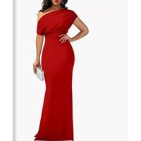 Women's Clothing Spring Women's Elegant Sleeveless Off Shoulder Bodycon Long Formal Party Dress