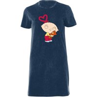 Family Guy Stewie Loves Bear Women's Shirt Dress - Navy Acid Wash - X - Navy Acid Wash