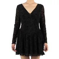 Senseng Burnout Long Sleeve Mini Dress