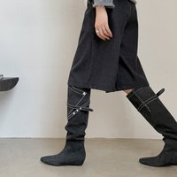 CHIKO Charla Pointy Toe Wedge Knee High Boots