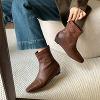 CHIKO Cobby Square Toe Wedge Ankle Boots