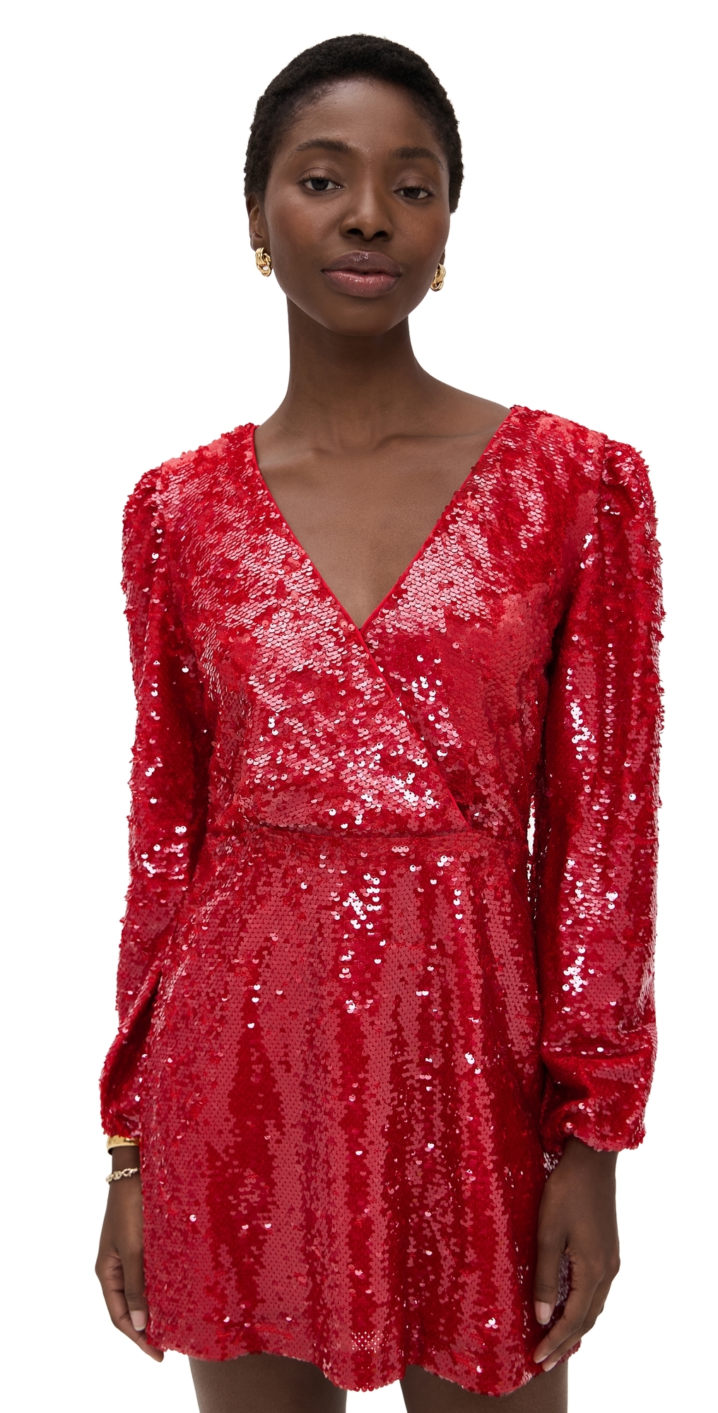 WAYF Whitney Cowl Back Dress Red