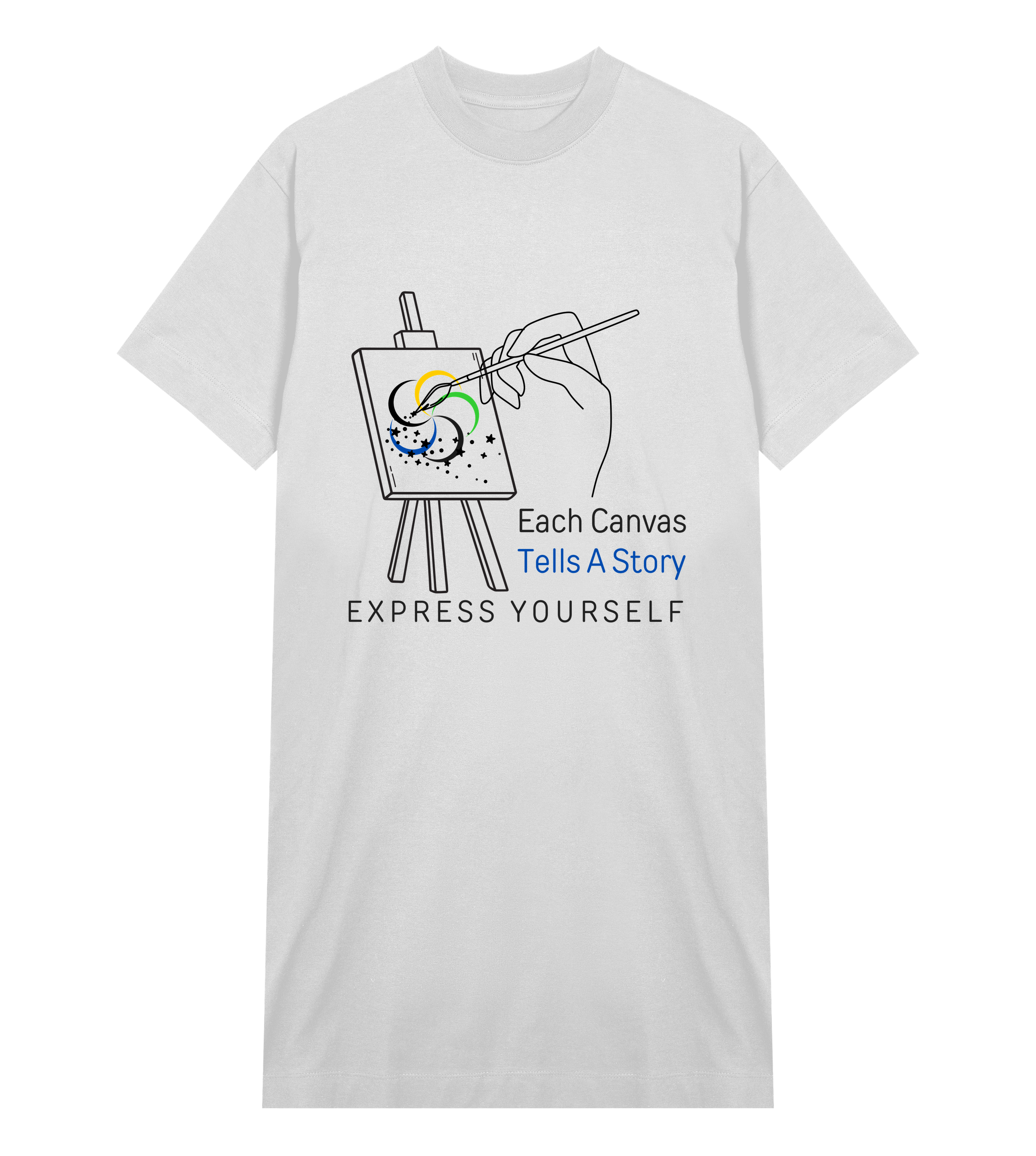 Bold Strokes Tee Dress - White M women