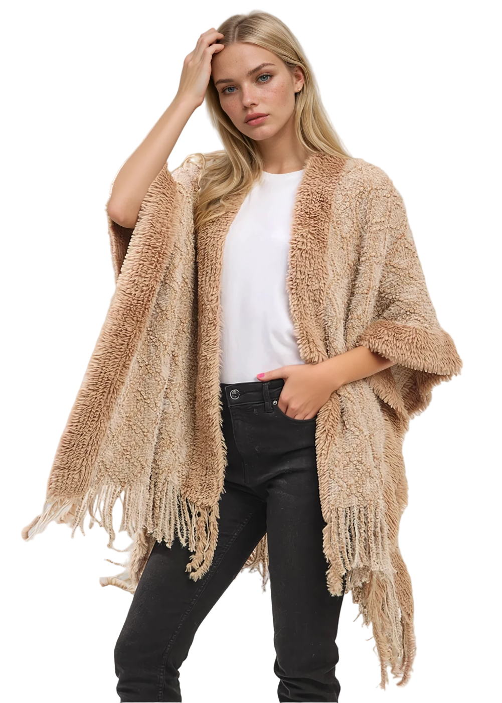 Rock A Little Plush Fringe Cardigan